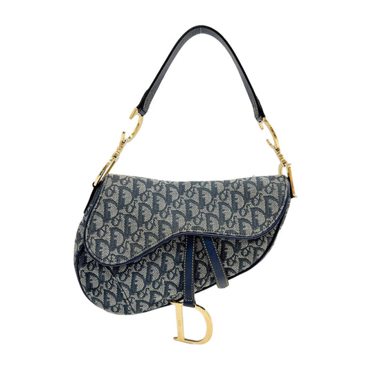 Trotter Blue Canvas Shoulder Bag