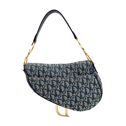 Trotter Blue Canvas Shoulder Bag