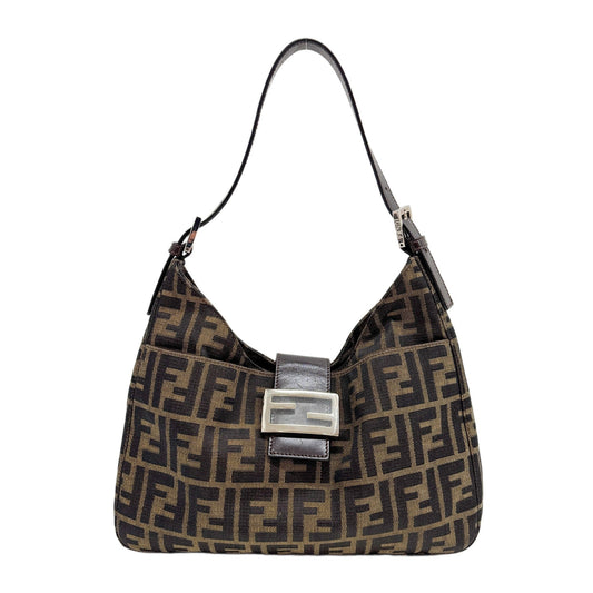 Brown Zucca Canvas Shoulder Bag