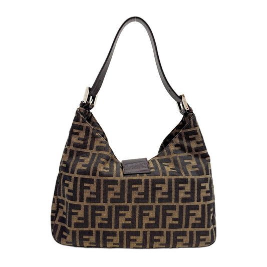 Brown Zucca Canvas Shoulder Bag