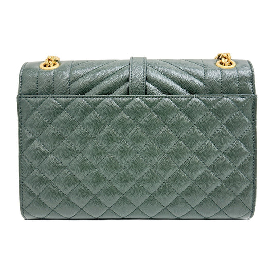 Paris Green Leather Shoulder Bag