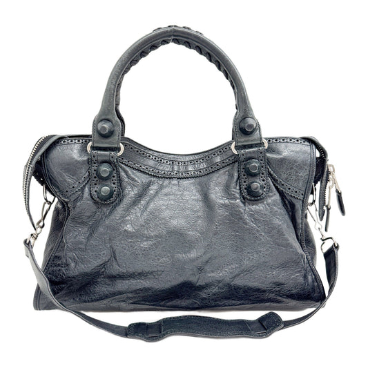 Giant 21 City Black Leather Bag