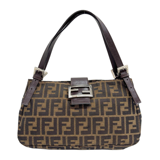 Zucca Brown Canvas Shoulder Bag