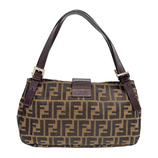 Zucca Brown Canvas Shoulder Bag