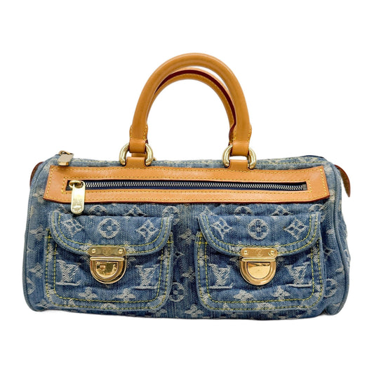 Neo Speedy Blue Monogram Denim Hand Bag