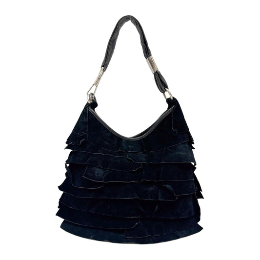Saint Tropez Black Suede Shoulder Bag
