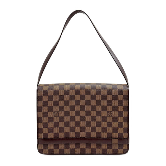Tribeca Brown Damier Canvas Shoulder Bag