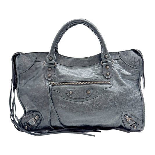 Le City Black Leather Handle Bag