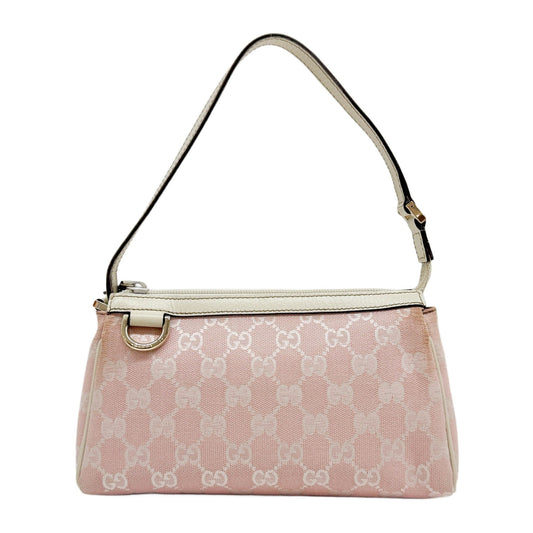 D-Ring GG Pink Canvas Handle Bag
