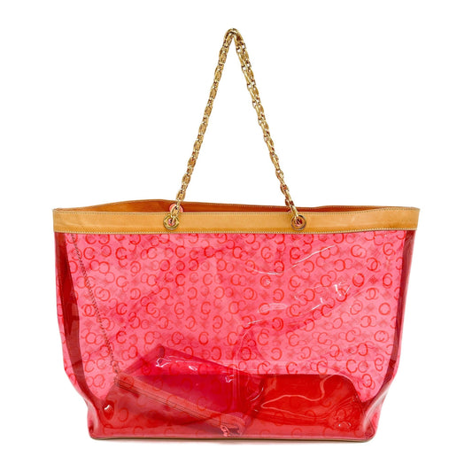 Macadam Clear Pink Vinyl Tote Bag