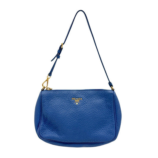 Blue Leather Shoulder Bag