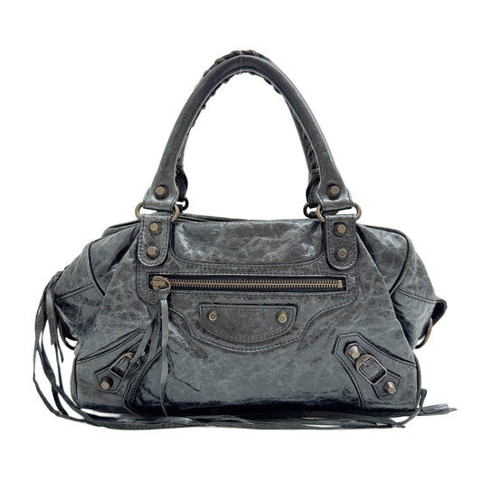 The Box Black Leather Two Way Bag