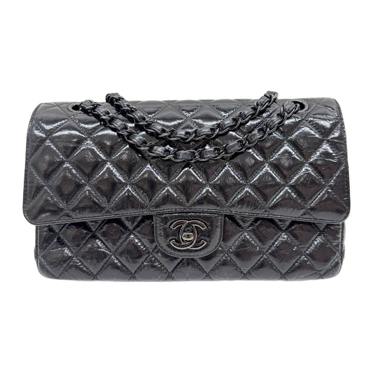 Classic Double Flap 2020 Matelasse Black Patent Leather Shoulder Bag