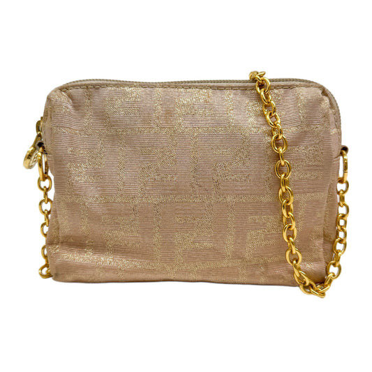 Mini Gold Zucca Canvas Chain Pouch