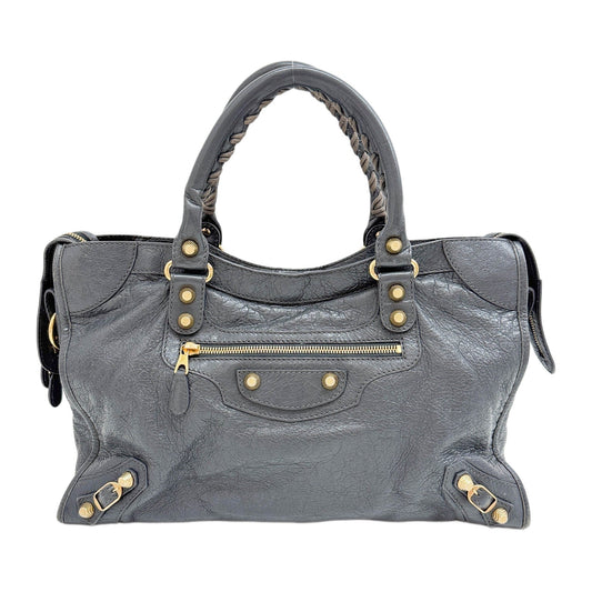 Le City Grey Calfskin Handle Bag