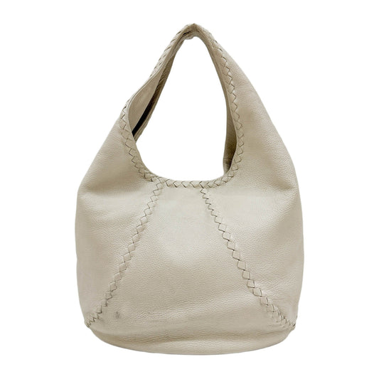 Cervo White Leather Shoulder Bag