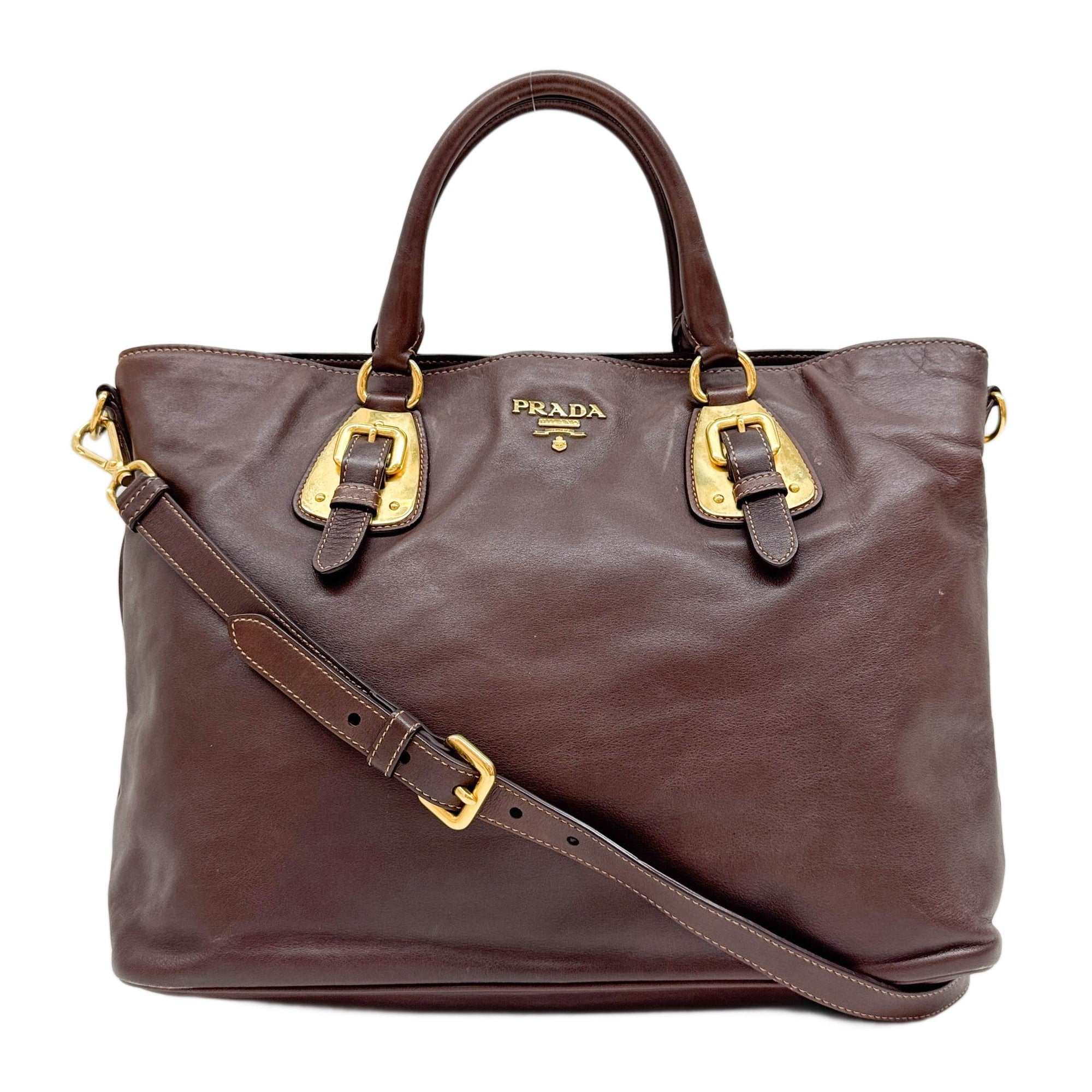 Brown Leather Two Way Bag