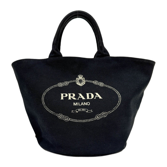 Canapa Black Canvas Two Way Tote Bag