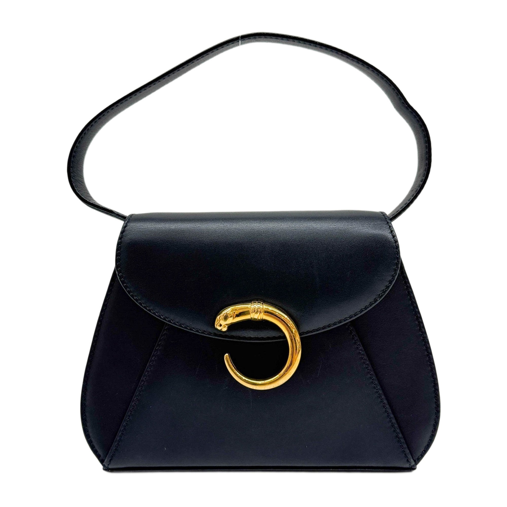 CARTIER Mini Panthere Black Leather Hand Bag – HIVE PRELOVED
