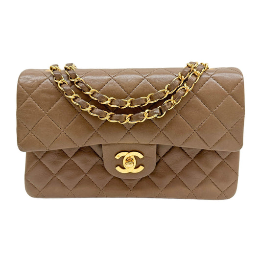 Classic Double Flap 1996-1997 Matelasse Brown Leather Shoulder Bag