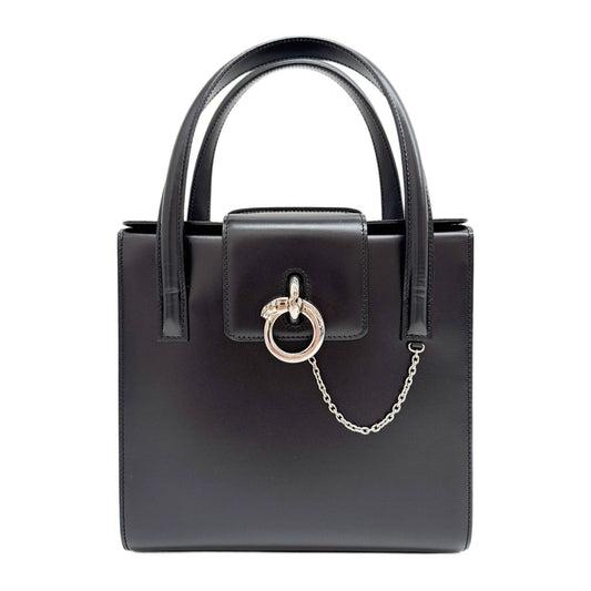 Panthere Black Leather Two Way Bag