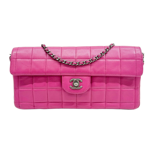 2000-2002 Chocolate Bar Pink Leather Chain Shoulder Bag