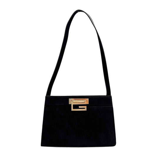 Black Suede Shoulder Bag