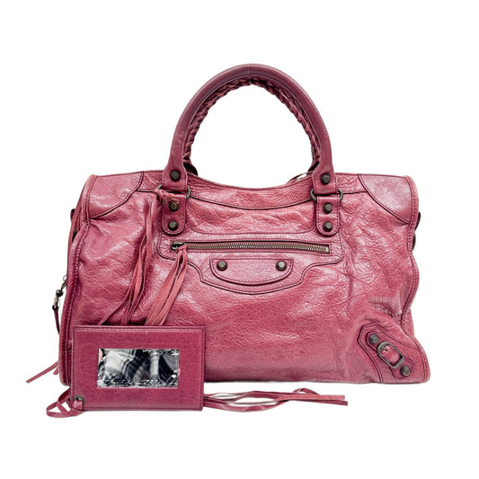 The City Burgundy Leather Handle BAg