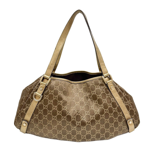 Abby Gold GG Canvas Shoulder Bag