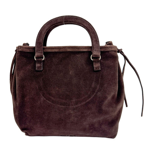 Brown Suede Handle Bag