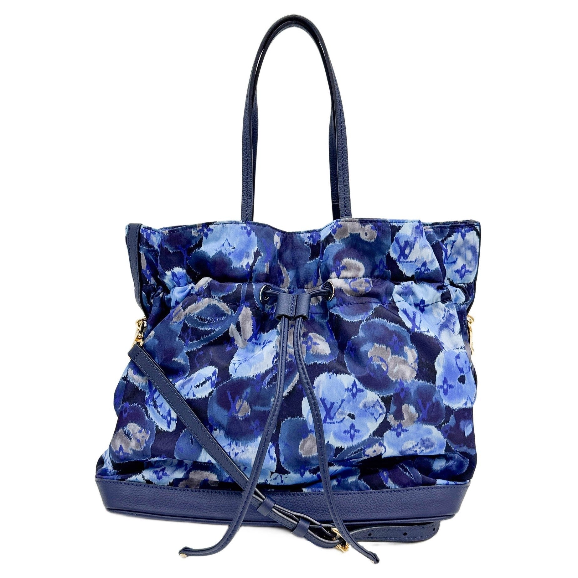 Noe Monogram Blue Ikat Tote Shoulder Bag