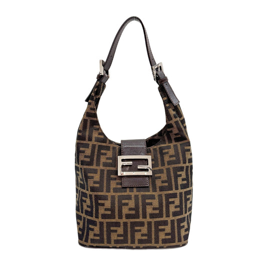 Brown Zucca Canvas Shoulder Bag