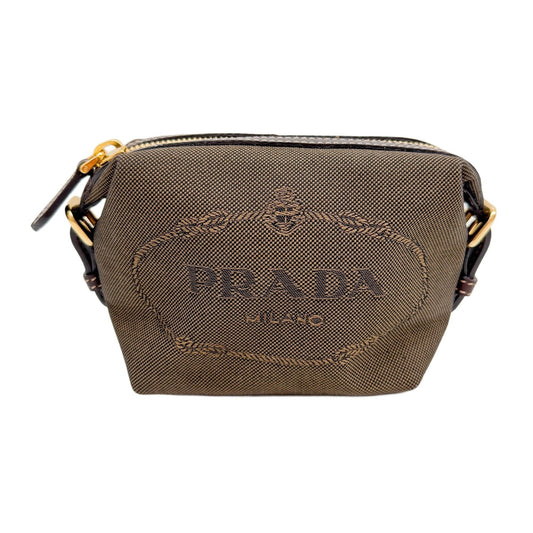 Mini Pouch Brown Canvas Bag