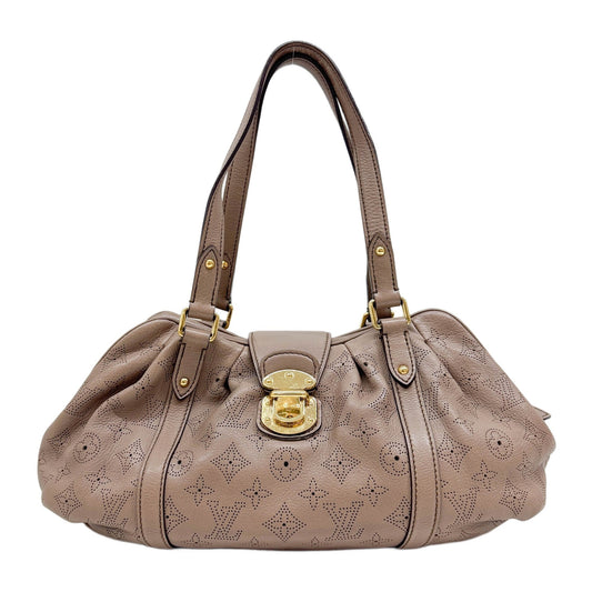 Lunar PM Mahina Monogram Taupe Brown Leather Shoulder Bag
