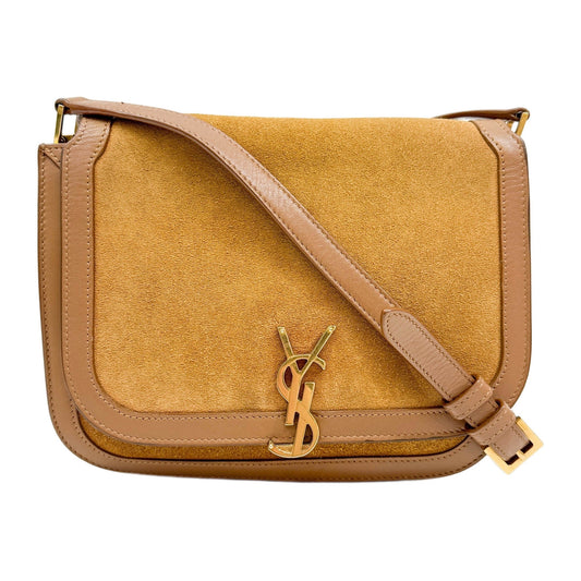 Solferino Camel Suede Shoulder Bag