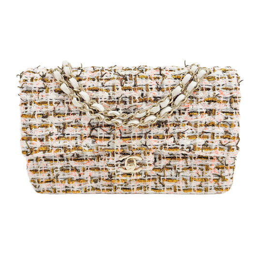 Classic Double Flap 2019 Multicolor Tweed Shoulder Bag