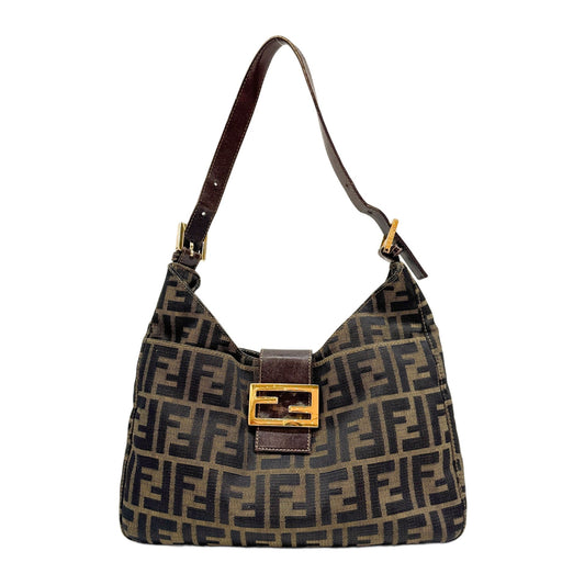 Brown Zucca Canvas Shoulder Bag