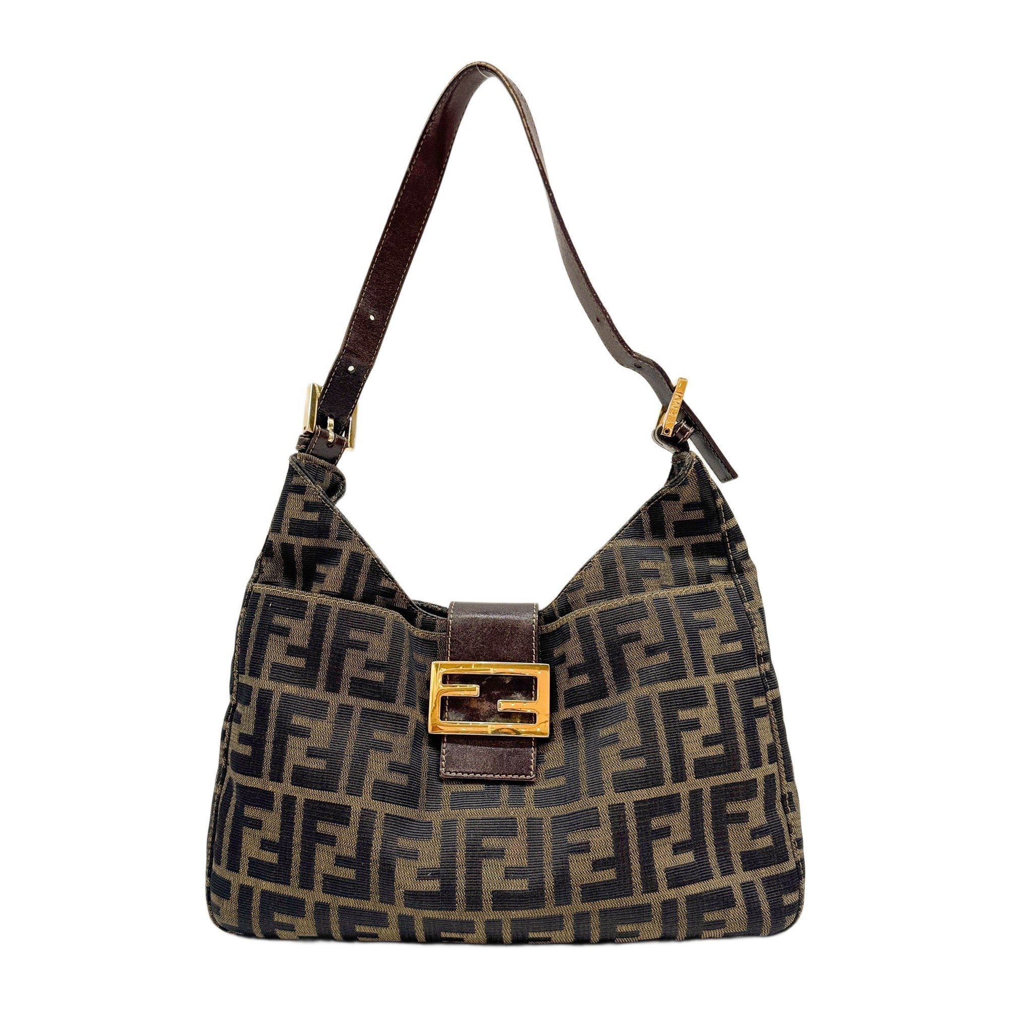 Brown Zucca Canvas Shoulder Bag