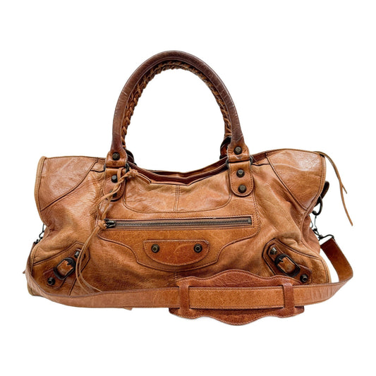 Part Time BrownLeather Two Way Bag