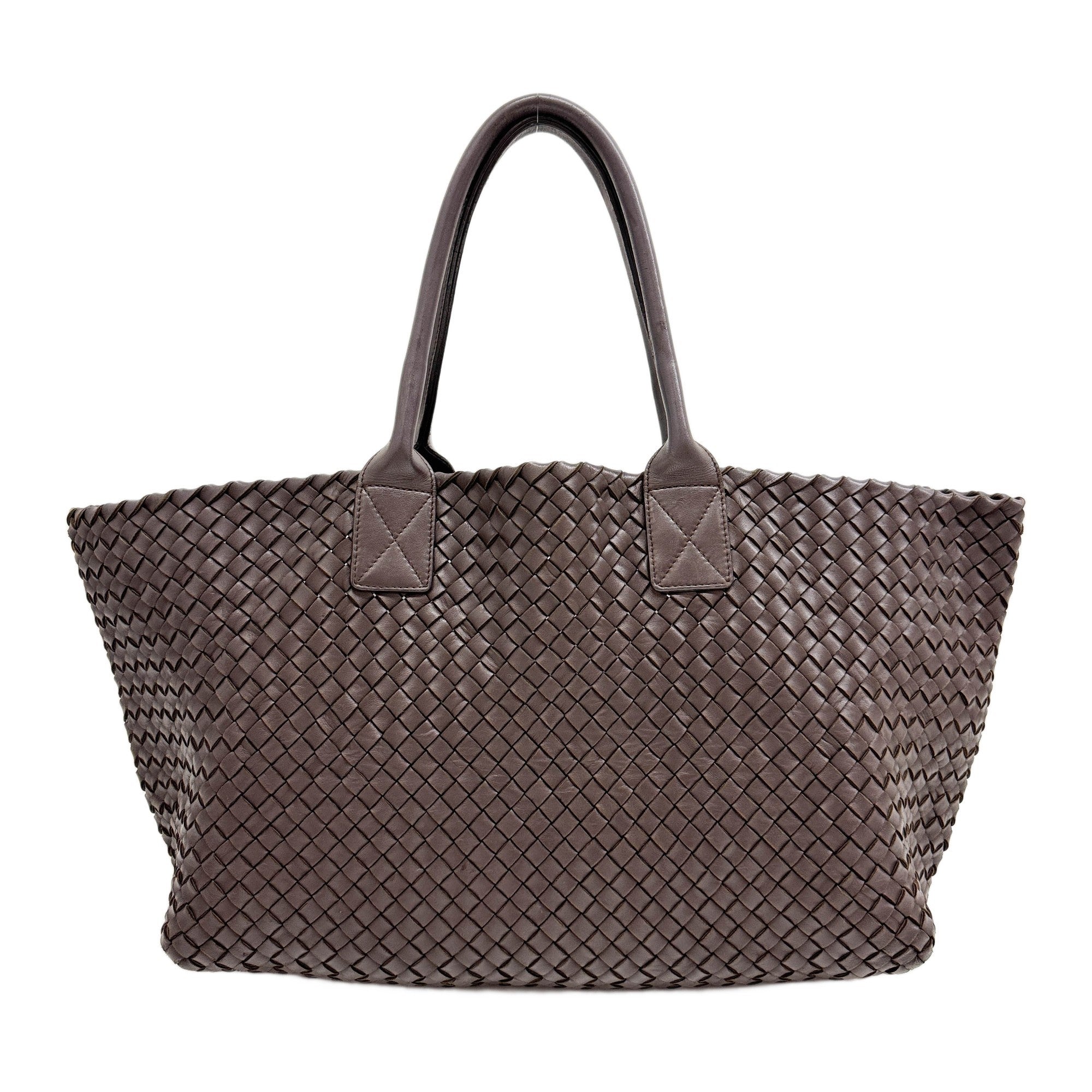 Cabat Intrecciato Brown Leather Tote Bag