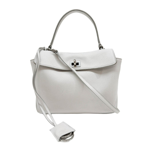 Mini Rodeo White Leather Shoulder Bag