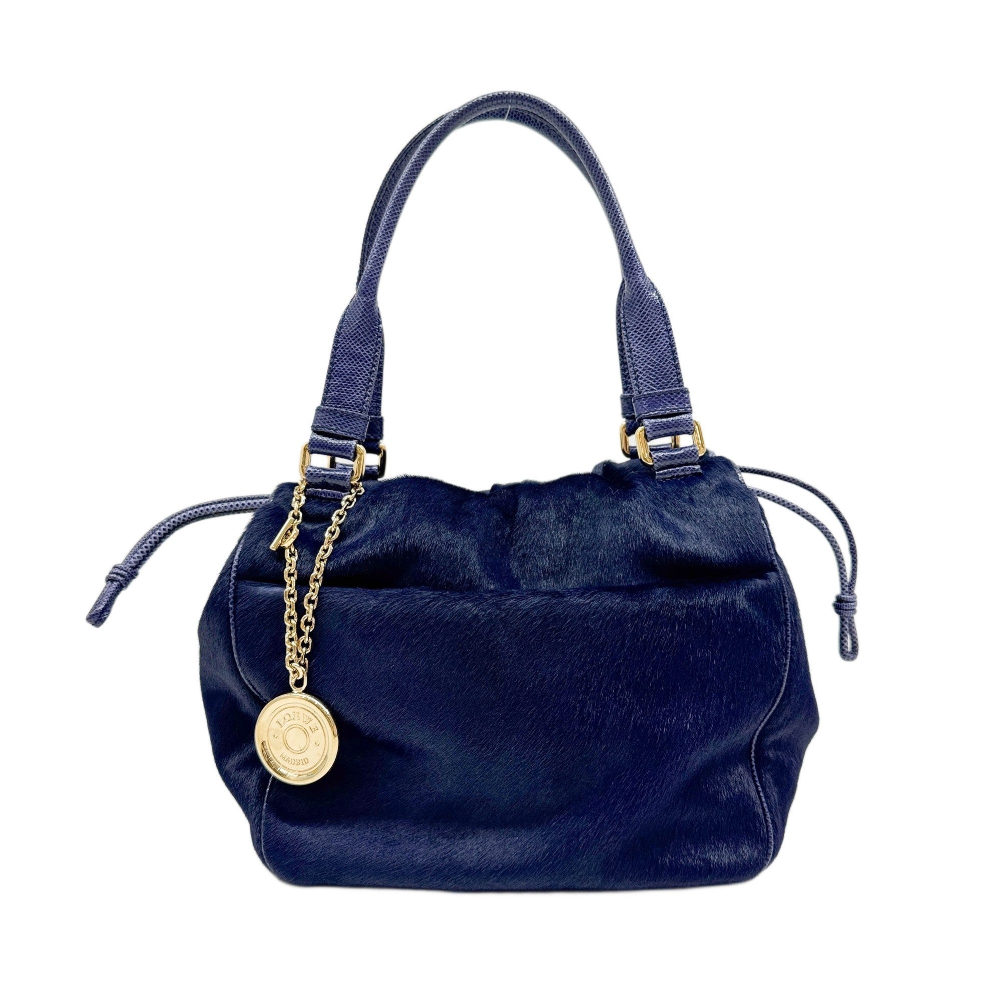 Flamenco Blue Pony Hair Hand Bag