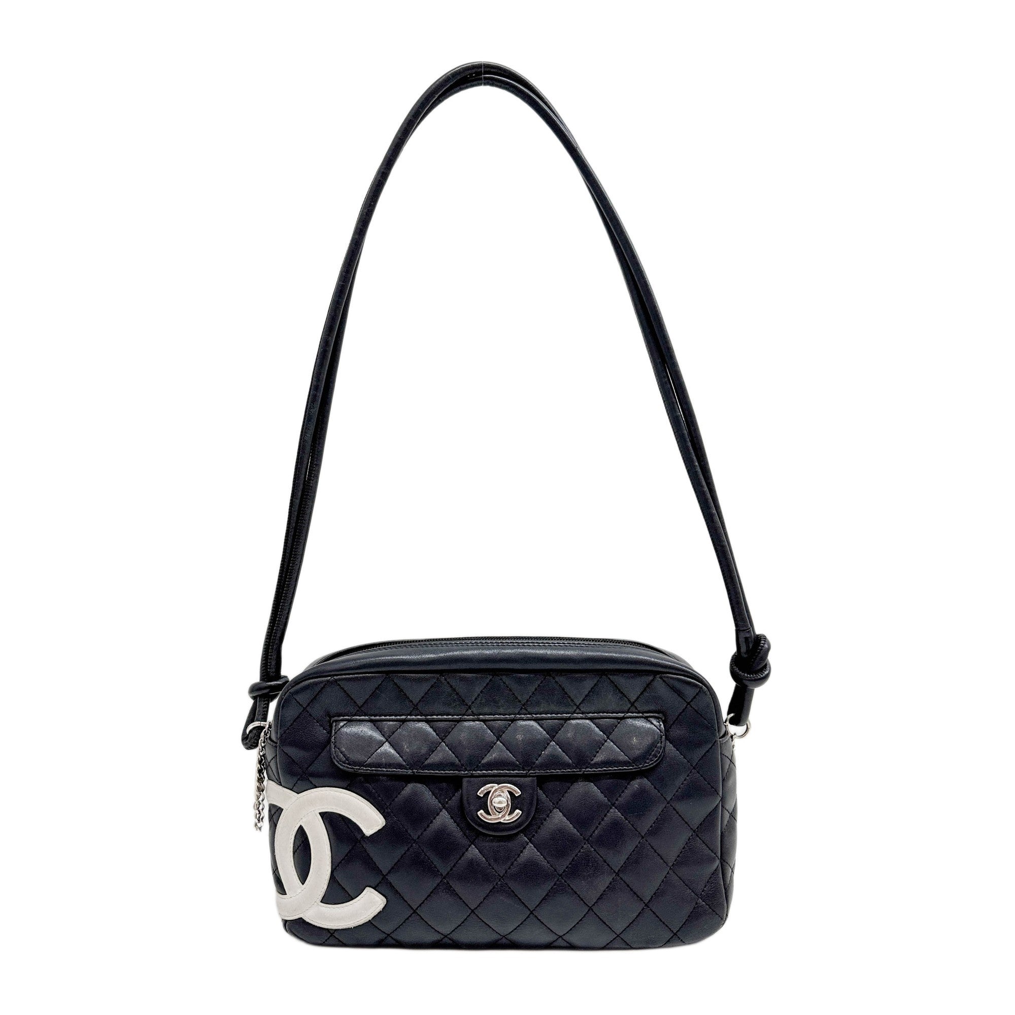 2004-2005 Cambon Black Lambskin Shoulder Bag
