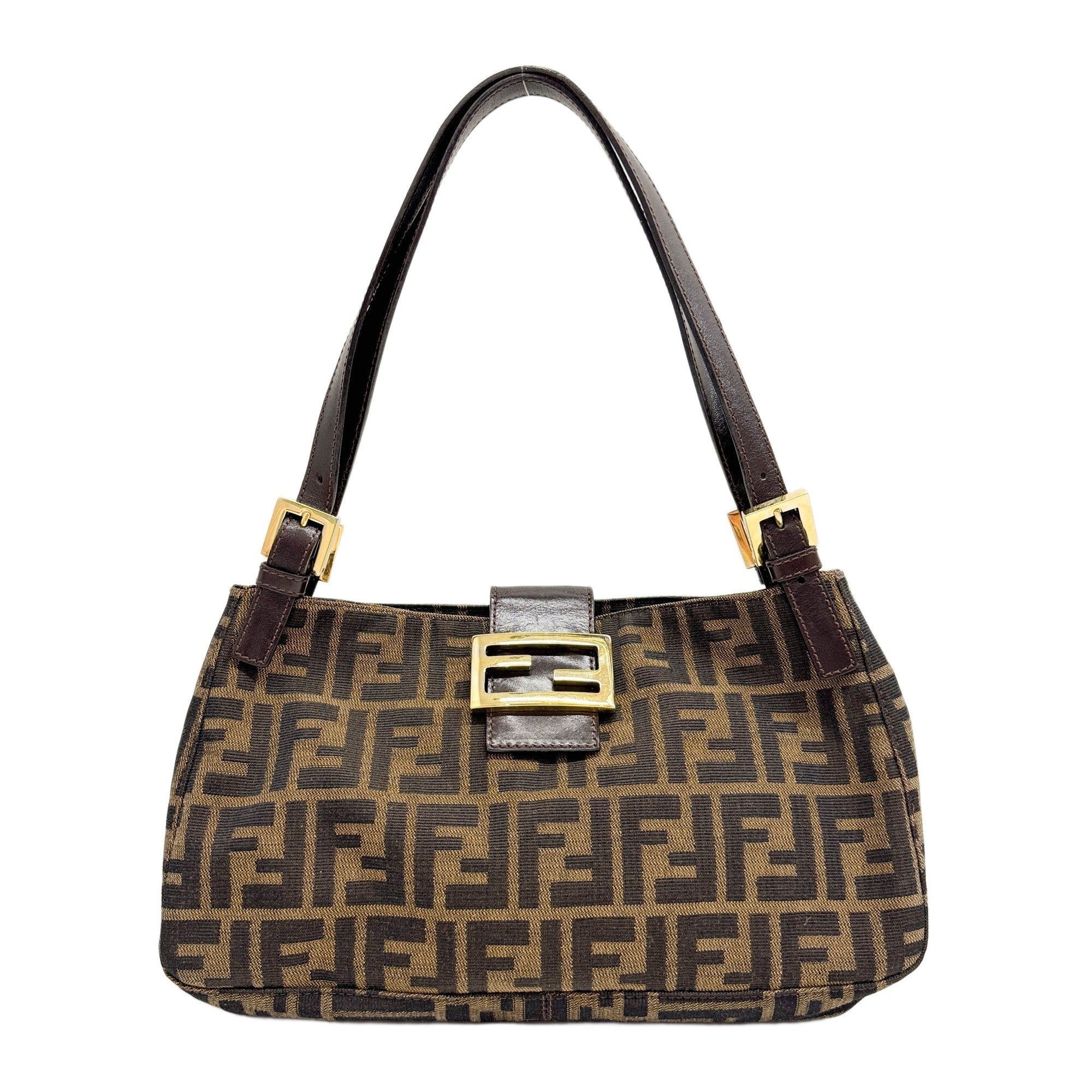 Brown Zucca Canvas Shoulder Bag