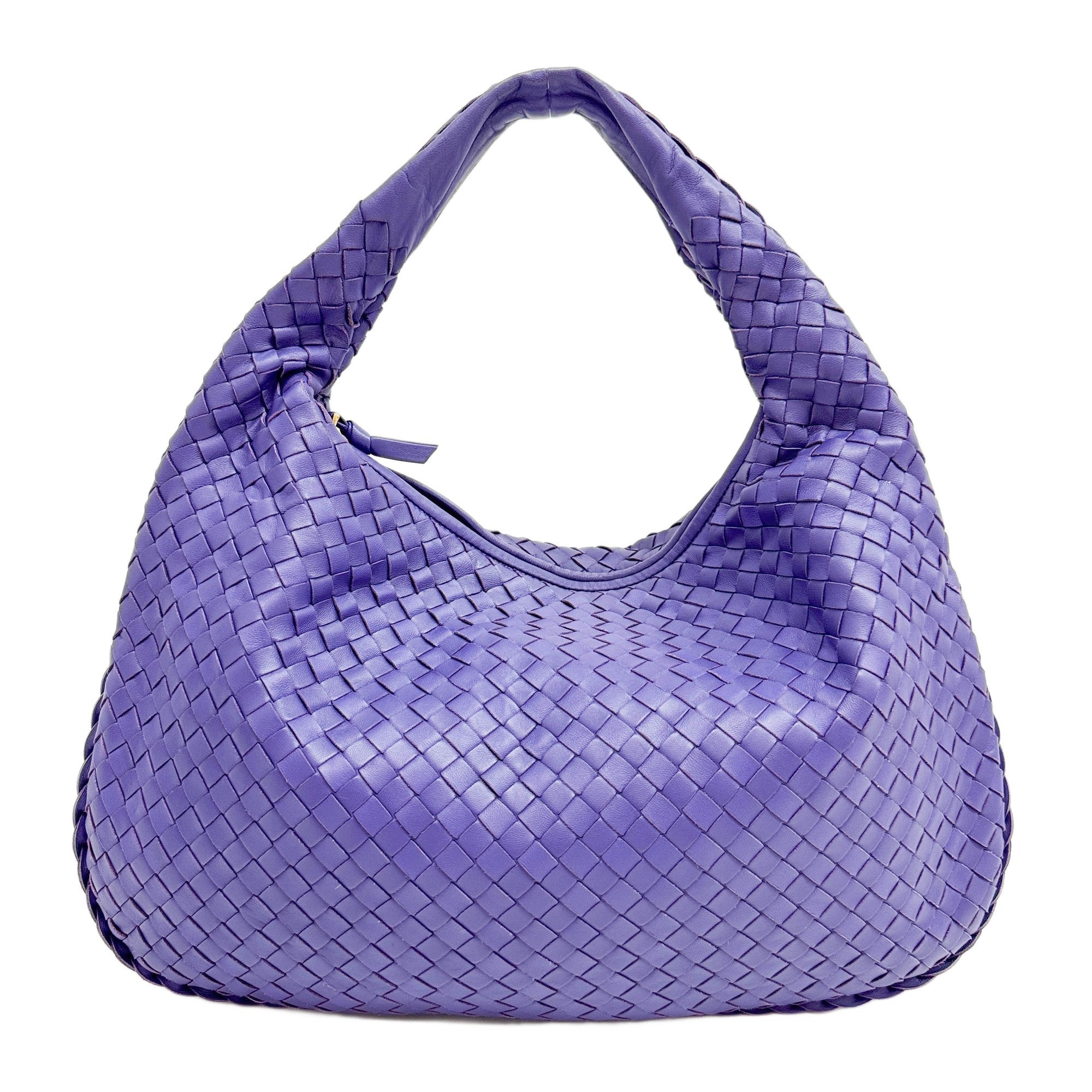 Veneta Intrecciato Grape Purple Leather Tote Bag