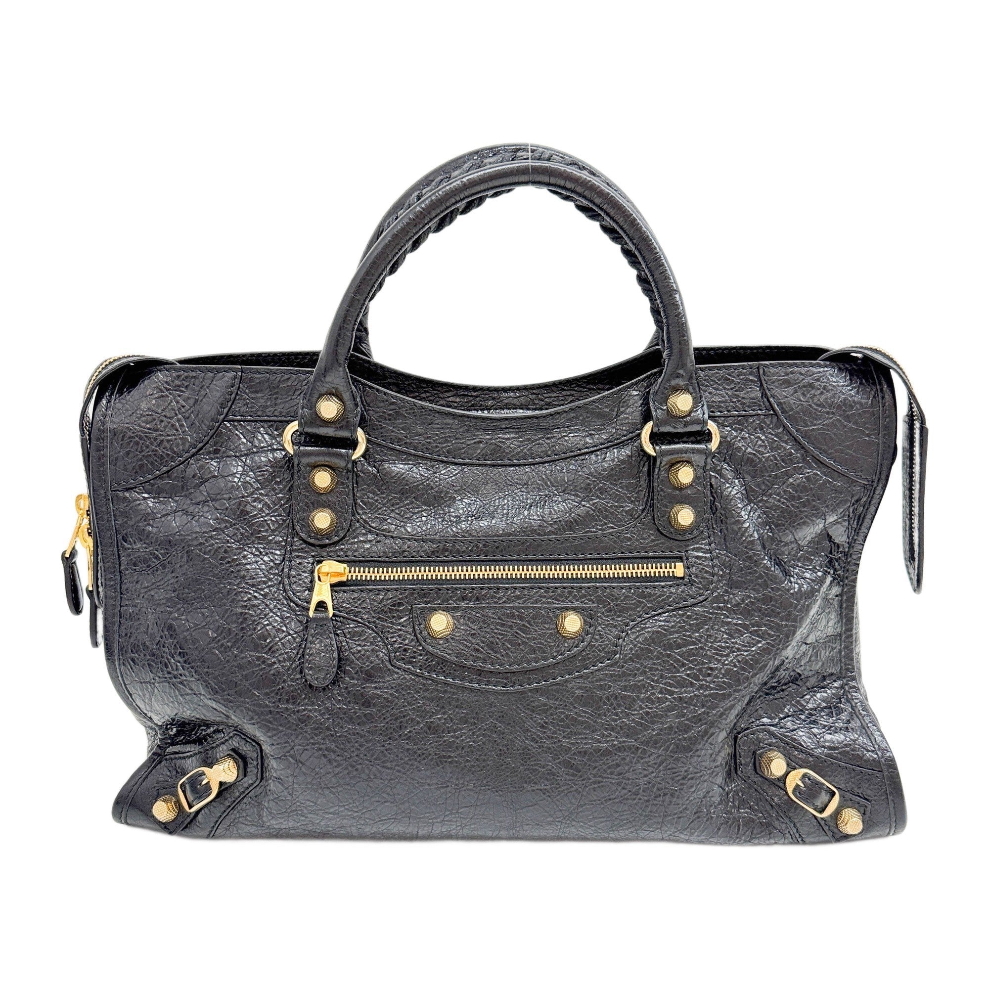 Giant 12 The City Black Leather Two Way Bag