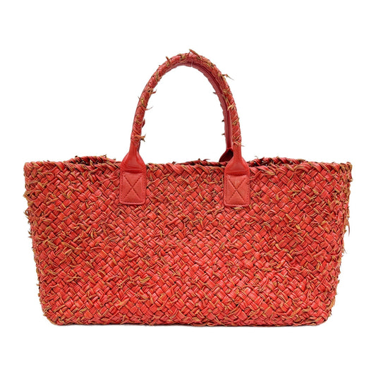 Cabat Intrecciato Burnt Orange Leather Tote Bag