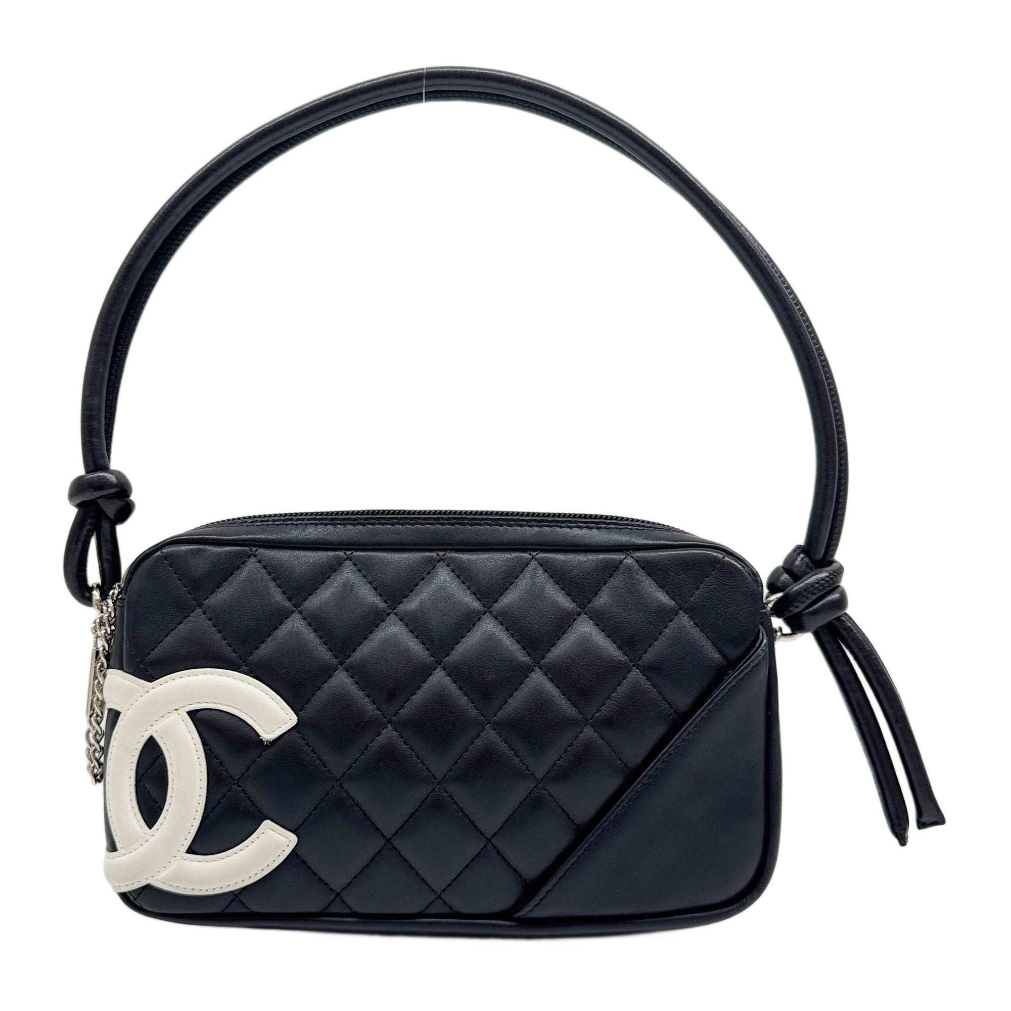 Cambon Small Rectangle 2003-2004 Matelasse Black Leather Shoulder Bag