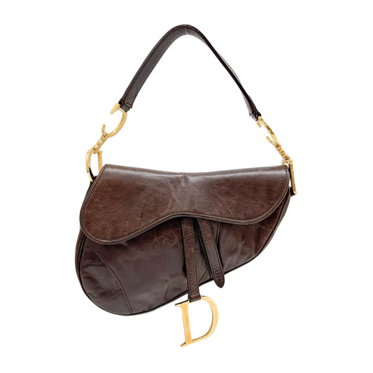 Saddle Brown Leather Shoulder Bag