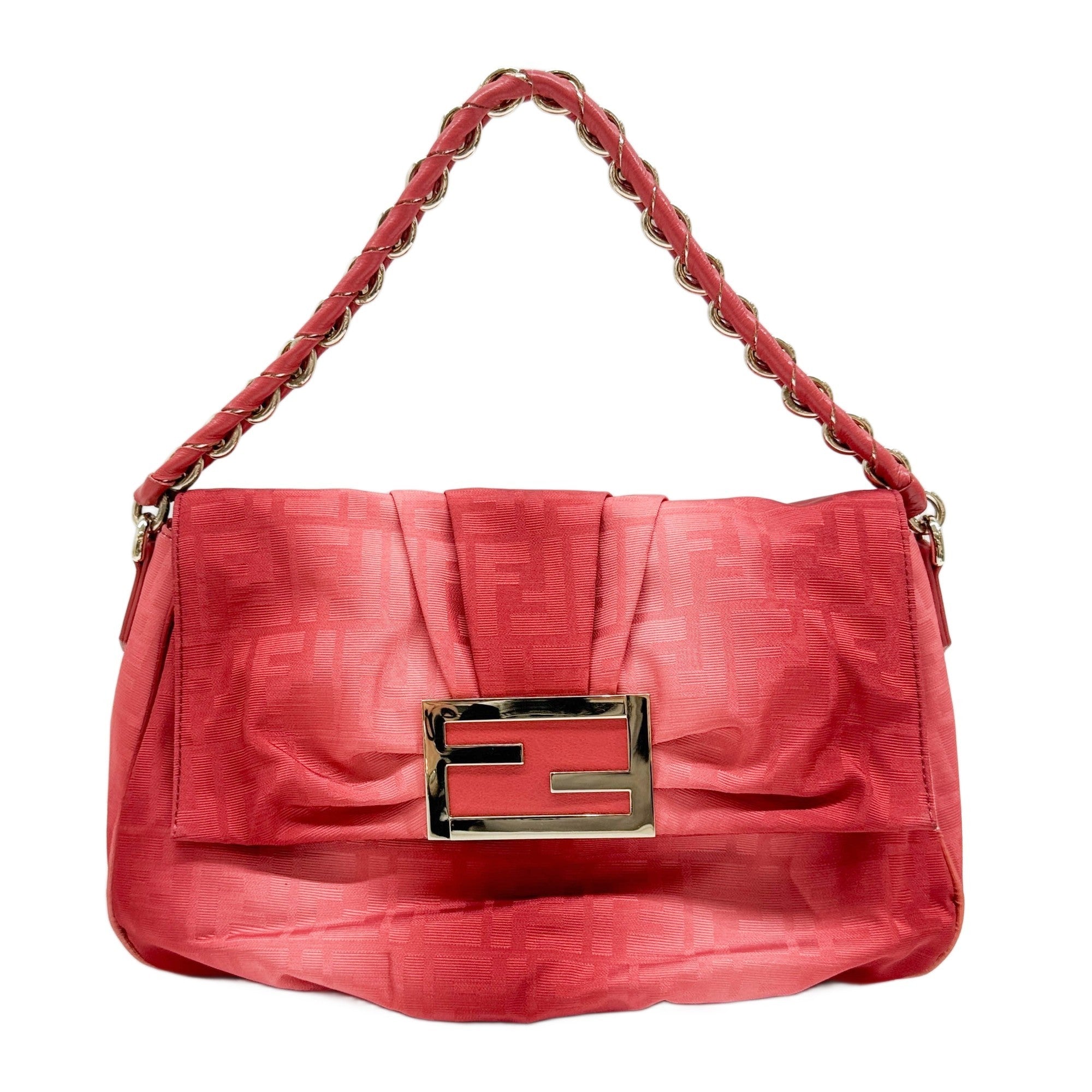 Mia Ombré Rose Pink Zucca Canvas Shoulder Bag